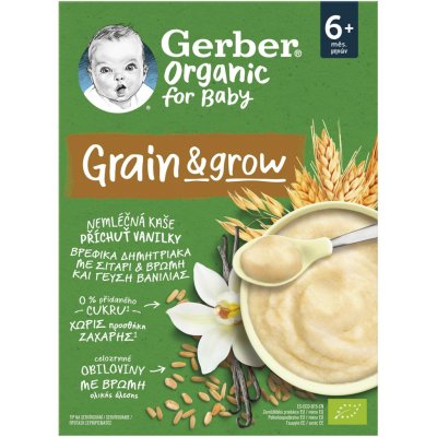 Gerber Organic for Baby Nemléčná kaše pšeničně-ovesná vanilka 200 g – Zboží Dáma