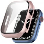 VSECHNONAMOBIL Plastový obal s ochranným sklem pro Apple Watch 9 / 8 / 7 (45mm) růžový 36511 – Zboží Živě