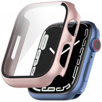 VSECHNONAMOBIL Plastový obal s ochranným sklem pro Apple Watch 9 / 8 / 7 (45mm) růžový 36511 – Zboží Živě