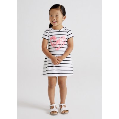 Mayoral overal s krátkým rukávem pruhy bílý – Zboží Dáma