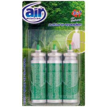 Air Menline Nature Wonder Happy Osvěžovač vzduchu náhradní náplň 3 x 15 ml sprej