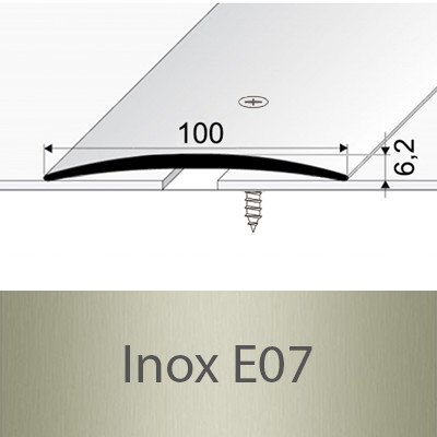 Profil Team Přechodový profil inox E07 100 mm x 2 m – HobbyKompas.cz