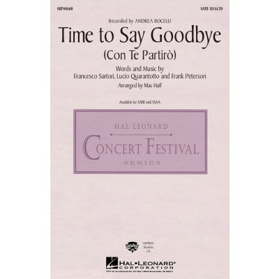 Time to say goodbye Con te partiro noty pro sbor SATB a klavír 1027550 – Zboží Mobilmania