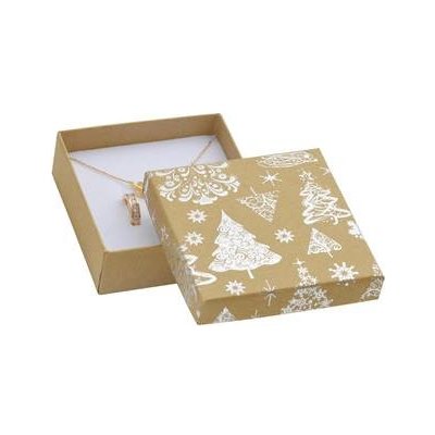 Šperky4U Vánoční dárková krabička na soupravu - stříbrný motiv KR0368-SI – Zboží Dáma