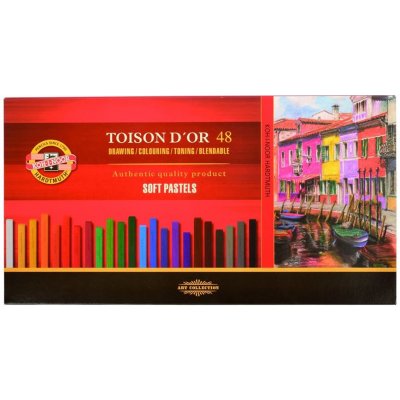 Koh-i-noor křídy pastely prašné umělcké 7x7mm Toison D´or souprava 48 ks – Zboží Dáma