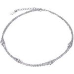 Nubis® Stříbrný náramek na nohu se zirkony NB-6038 – Hledejceny.cz