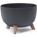 Nohel Garden Žardinka ROMA ECO WOOD 4v1 plastová + 3 ks nožiček Barva: Bílá, 29 x 18 cm – Hledejceny.cz