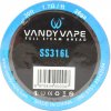 Příslušenství pro e-cigaretu Vandy Vape SS316L 26GA 9m
