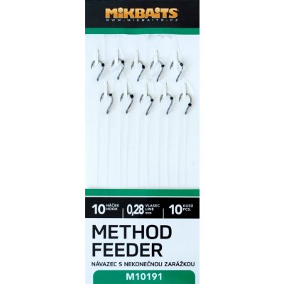 Mikbaits Method Feeder návazce S Nekonečnou Zarážkou vel.10 10ks – Zboží Mobilmania