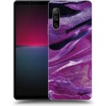 Pouzdro Picasee silikonové Sony Xperia 10 IV 5G - Purple glitter čiré – Zboží Živě