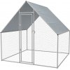 Klec pro hlodavce zahrada-XL Venkovní klec pro kuřata z pozinkované oceli 2 x 2 x 1,92 m