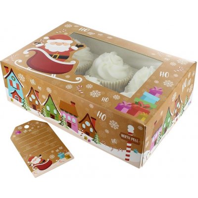 Vánoční krabička na mufinny na 6/12 muffinů Santa 1ks - Culpitt – Zbozi.Blesk.cz