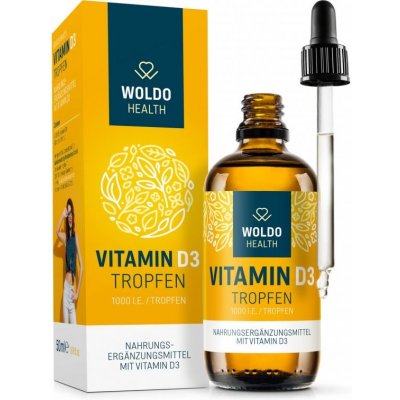 WoldoHealth Vitamin D3 Kapky 1000 I.U. 50 ml