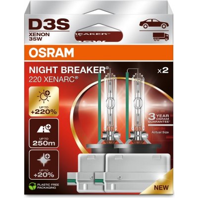 OSRAM D3S Xenarc Night Breaker Laser 35W XN2 (220%) 66340XN2-2HB – Zboží Mobilmania