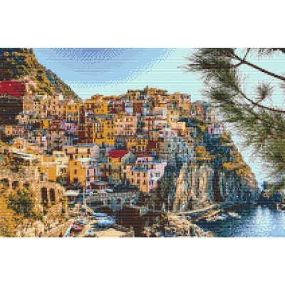 Vymalujsisam.cz Diamantové malování Cinque Terre 40 x 60 cm pouze srolované plátno diamanty kulaté