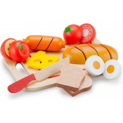 New Classic Toys dřevěné krájecí potraviny snídaně 10 ks – Zboží Dáma