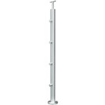 Hahn Steel Konfigurátor - nerezový sloupek O42,4mm - 4 x výplň O12mm, AISI 304 na nakloněnou rovinu Výška sloupku: 970mm, Umístění výplně zábradlí: Na vnitřní straně, Úhel šikminy: 20° – Zboží Mobilmania