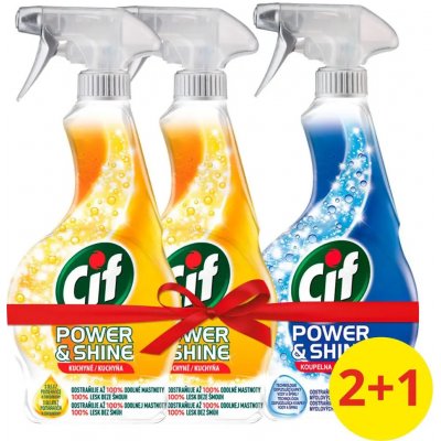 Cif Power & Shine Koupelna čistící sprej 2 x 500 ml – Zboží Mobilmania