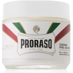 Proraso White krém před holením pro citlivou pleť (Green Tea and Oatmeal) 100 ml – Zboží Mobilmania