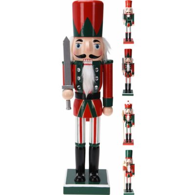 Koopman Dekorativní figurka louskáček červeno-zelený různé druhy 36 cm, 1 ks – Zbozi.Blesk.cz