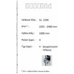 ROTO NX Lišta převodu konstantní Gr.2290 / 2201-2400 / 4 – Hledejceny.cz