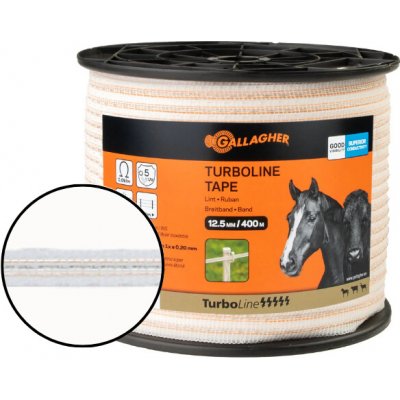Páska pro ohradník TurboLine 12 5mm 400m oranžovo bílá – Hledejceny.cz