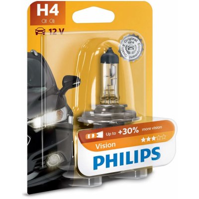 Philips Vision+30% 12342PRB1 H4 P43t-38 12V 60/55W – Zboží Mobilmania