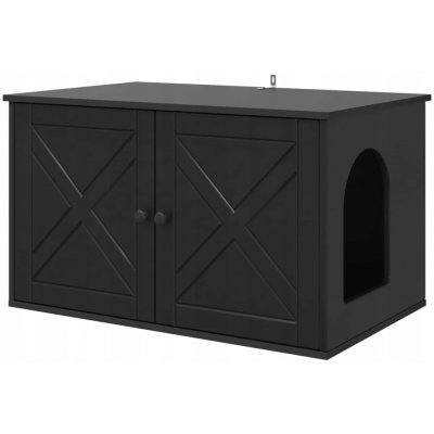 VidaXL Domeček černý obdélníkový 50,5 x 55 cm – Zbozi.Blesk.cz