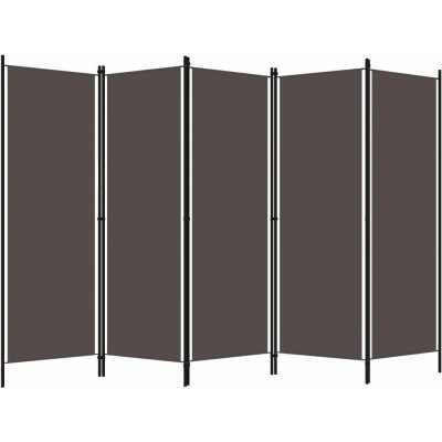 Shumee 5dílný paraván antracitový 250 x 180 cm – Zboží Dáma