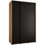 DobreSny Davos s posuvnými dveřmi 150 cm dub artisan / černá / černé pojezdy – Hledejceny.cz