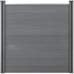 Max Zahradní plot WPC 188 x 186 cm šedý 2 sloupky – Sleviste.cz
