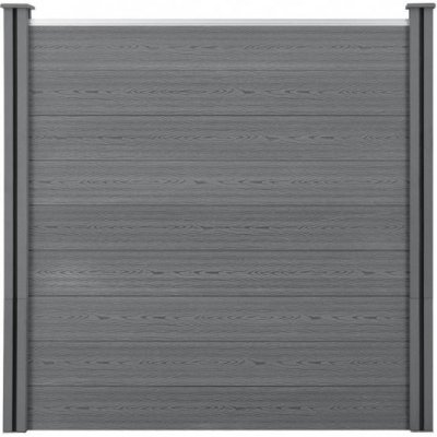 Max Zahradní plot WPC 188 x 186 cm šedý 2 sloupky – Sleviste.cz
