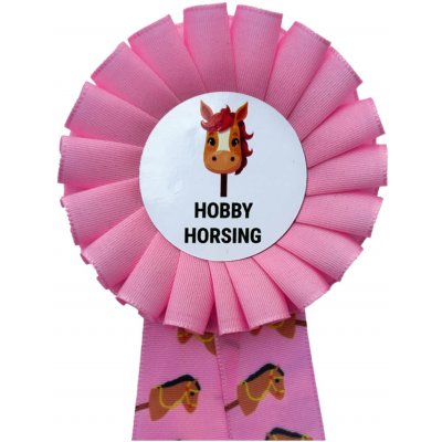 Kokarda jednořadá HOBBY HORSING průměr 8 cm – Zboží Dáma