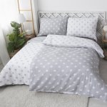 Xpose Krep povlečení LÝDIE Duo šedé 140x200 70x90 – Sleviste.cz