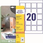 Avery Zweckform 6252REV-10 Čtvercové snímatelné etikety 45x45 mm 200 ks bílé – Zboží Dáma