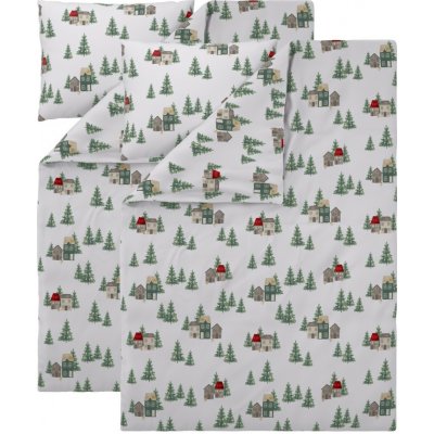 Livarno povlečení z jemného flanelu domy 140x200 70x90 – Hledejceny.cz