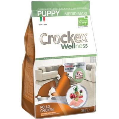 Crockex Wellness Puppy kuře s rýží 3 kg