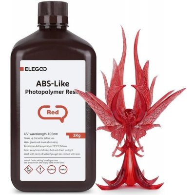 ELEGOO ABS-like Resin 2KG Red 50.103.0175 – Zboží Živě