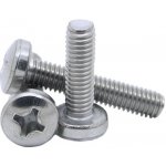 Šroub metrický M 4 x 50 mm, s půlkulatou hlavou a křížovou drážkou PHILLIPS, DIN 7985, ocel 4.8, zinek bílý, (100ks) – Zboží Mobilmania