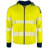 Pracovní oděv Projob 6110 PRACOVNÍ BUNDA S KAPUCÍ EN ISO 20471 Žlutá/námořnická modrá