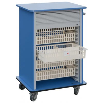 DEXTER 25 ABS vozík boxový, roletový, 1180x780x620 mm, pastelově modrá – Hledejceny.cz