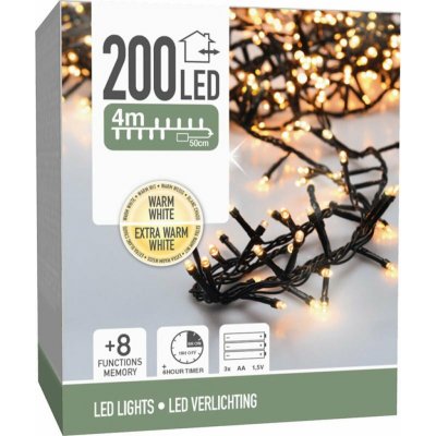 Koopman Dvoubarevný LED řetěz 200 LED – Hledejceny.cz