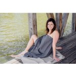 Nelly Dámský lněný saunový kilt šedá 80x120cm – Sleviste.cz