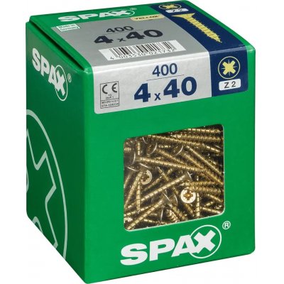 Spax Yellox Univerzální vrut, ø 4 × 40 mm, PZ2, zápustná hlava, 400 ks 4081020400408 – Hledejceny.cz