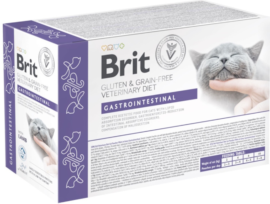 Brit VD Cat Pouch fillets in Gravy Gastrointest 12 x 85 g