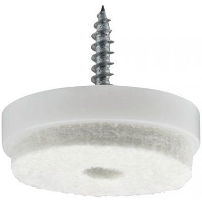 Walteco Filcový kluzák s vrutem, průměr 28mm, bílý, 8 ks , 84979 – Sleviste.cz