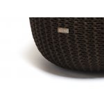 Justin Design Pletený puf střední hnědý kávový – Zboží Dáma