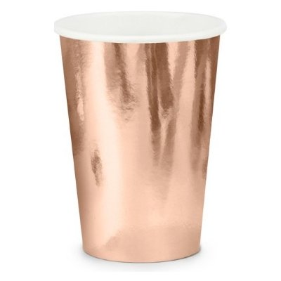 Party Deco Papírové kelímky metalické rose gold – Zbozi.Blesk.cz