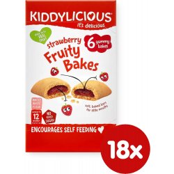 Kiddylicious Koláčky s jahodovou náplní 3 x 6 x 22 g