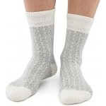 Vlnka Ovčí ponožky Merino žakár světle šedá – Zboží Dáma